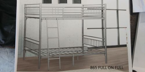 New silver Bunk bed Twin / Full $ 499.00 with mattress