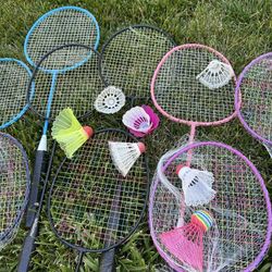 Badminton Rackets And Net