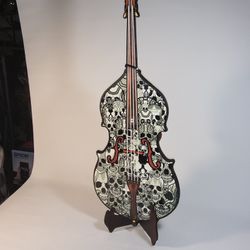 Mini laser cut guitars digital art pinup horror collectible stringed instrument musical