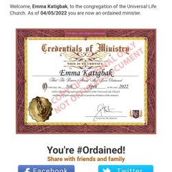 Ordained Minister