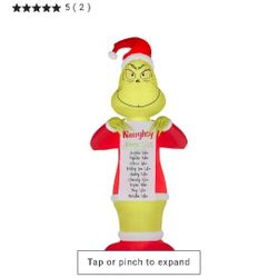 Grinch with Naughty List Airblown Inflatable  19 Ft Tall Never Opened