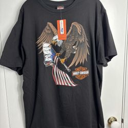 NWT Harley Davidson Eagle America Double Side Boston Massachusetts Men’s Size XL