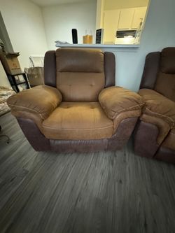 3 Seat Couch, + Love Seat + Lazy boy Recliner Ashley Furniture (Barely Ever Used)
