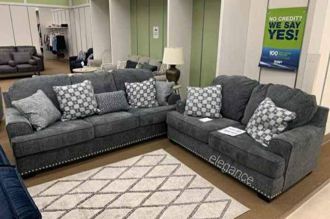 ASHLEY Carbon Living Room Set Sofa and Loveseat 