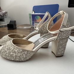 Wedding Heels Size “37” (6.5) 