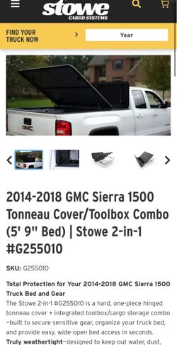 Stowe Tonneau Cover/Toolbox  - 2014 -2018 GMC/Chevy Crew Cab