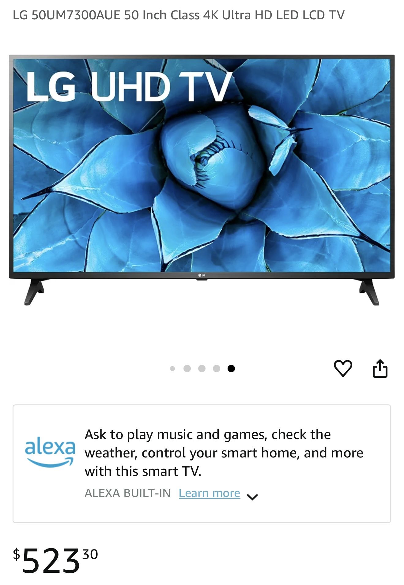 LG 50” 4k HD TV