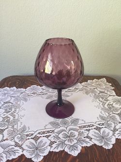 Empoli Mid-Century Amethyst Purple Brandy Snifter