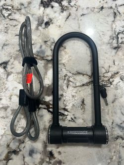 Kryptonite Level 5 14 mm U-Lock Bicycle Lock with Looped Bike Security Cable