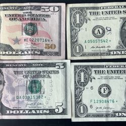  4  Star Note Bills.. Great Starter Collection 