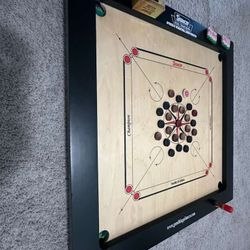 Sucro Tournament Carrom Board With Coins , Boric Powder And Carrom Disco Powder
