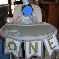One Banner For High Chair Princess Themed 