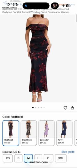 Red floral dress