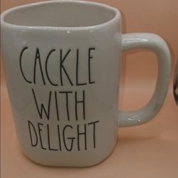 Rae Dunn Artisan Collection "Cackle With Delight" Witch's Hat Mug