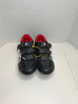 Peloton Cycling Shoes Size 47EU US Men’s Size 13 Black Red Indoor Spin Bike EUC