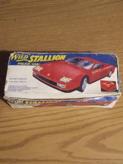 Min Yin Toys Wild Mustang Police Car Vintage