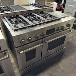 Jenn Air 48” Stainless Steel Gas Range Stove 