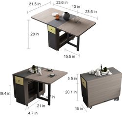 Dining/breakfast Foldable Table With 2 Chairs 