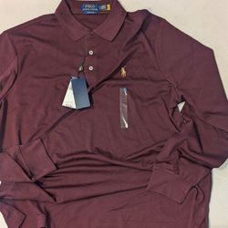 New men's polo Large Long sleeve Collared Shirt