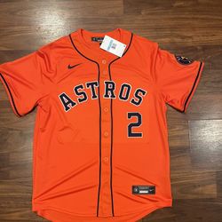 Nike Houston Astros Alex Bregman #2 Orange Baseball Jersey Mens Medium  
