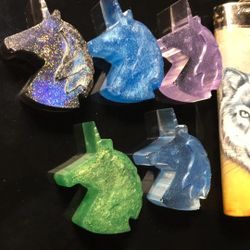 5 Unicorn Resin Pieces 