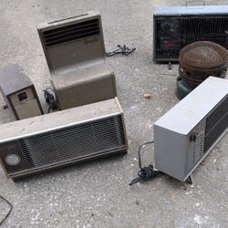 Electric Space Heaters $15-$20. The Camping Heater And Stand up Fan Is Not Included