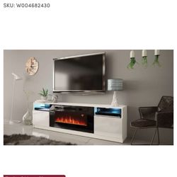 TV Stand With Electric Fireplace 