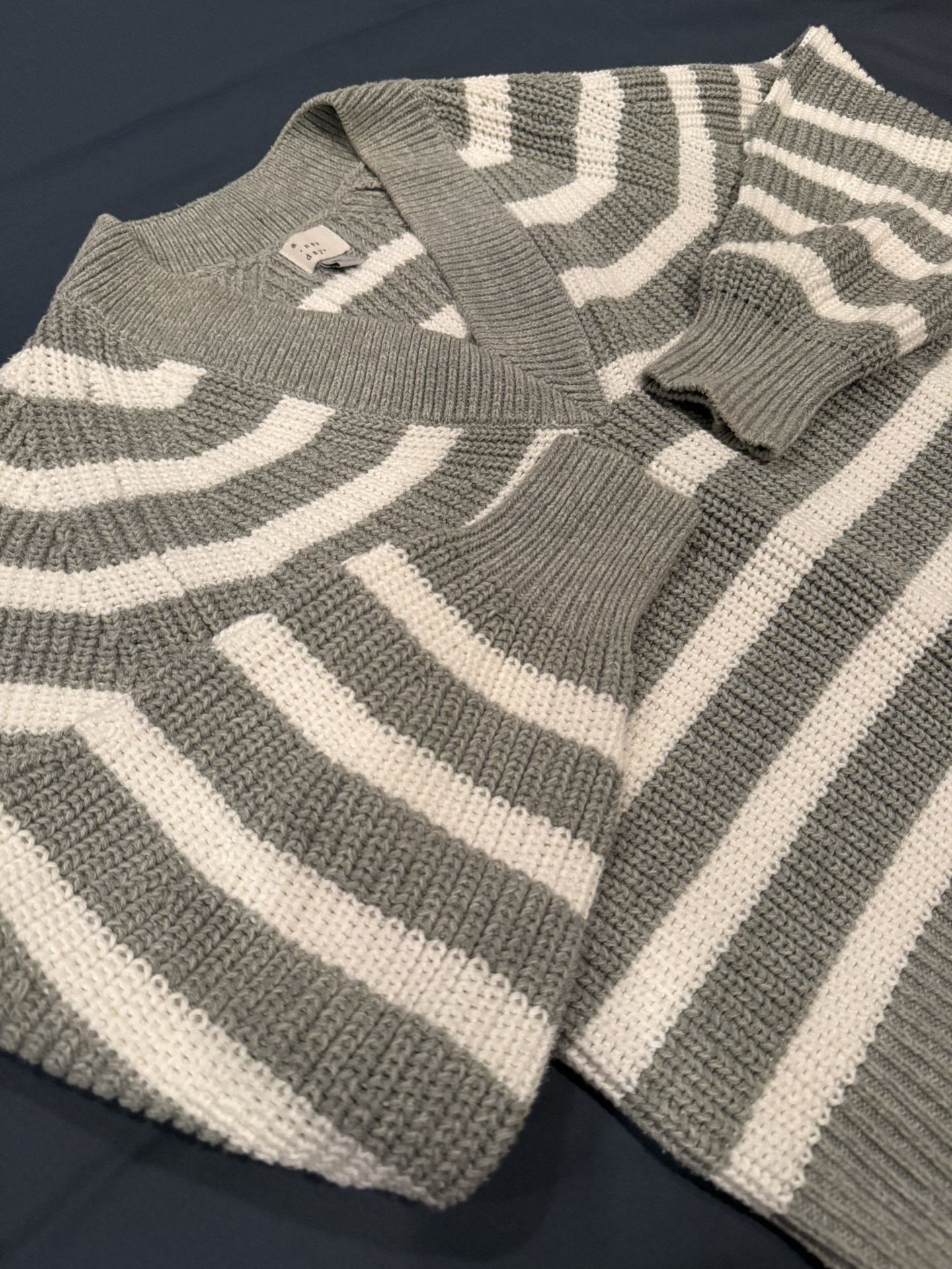 A New Day Stripped Knit Boxy Sweater