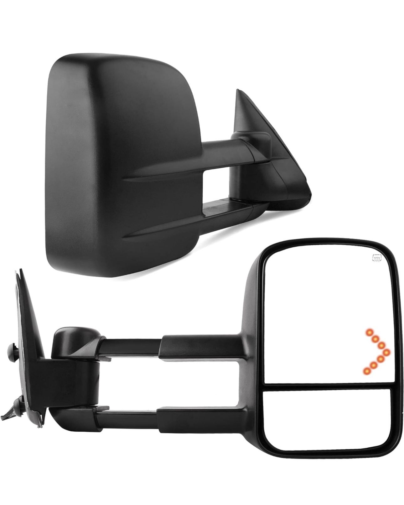 Compatible with 2003-2006 Chevy Silverado Tahoe GMC Sierra Extendable Tow Mirrors, Powered Heated