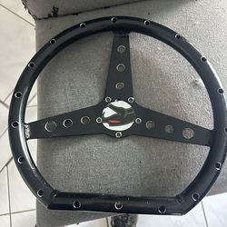 Aluminum drag car steering wheel