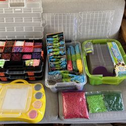 Huge Lot of Organized Perler Beads and Plates! 