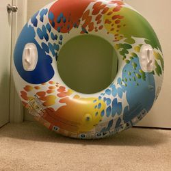 Patched - Intex Color Whirl Inflatable Pool Swim Ring Float Tube Raft