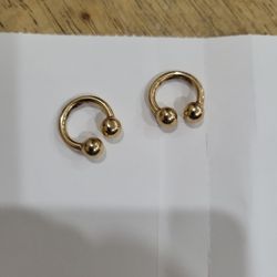 Solid 14 CT  Circular Barbell 5/8 OD  3/16 Balls