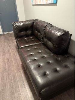 FREE: Dark Brown Chaise Couch