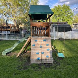 Backyard Swing Set With Slide 