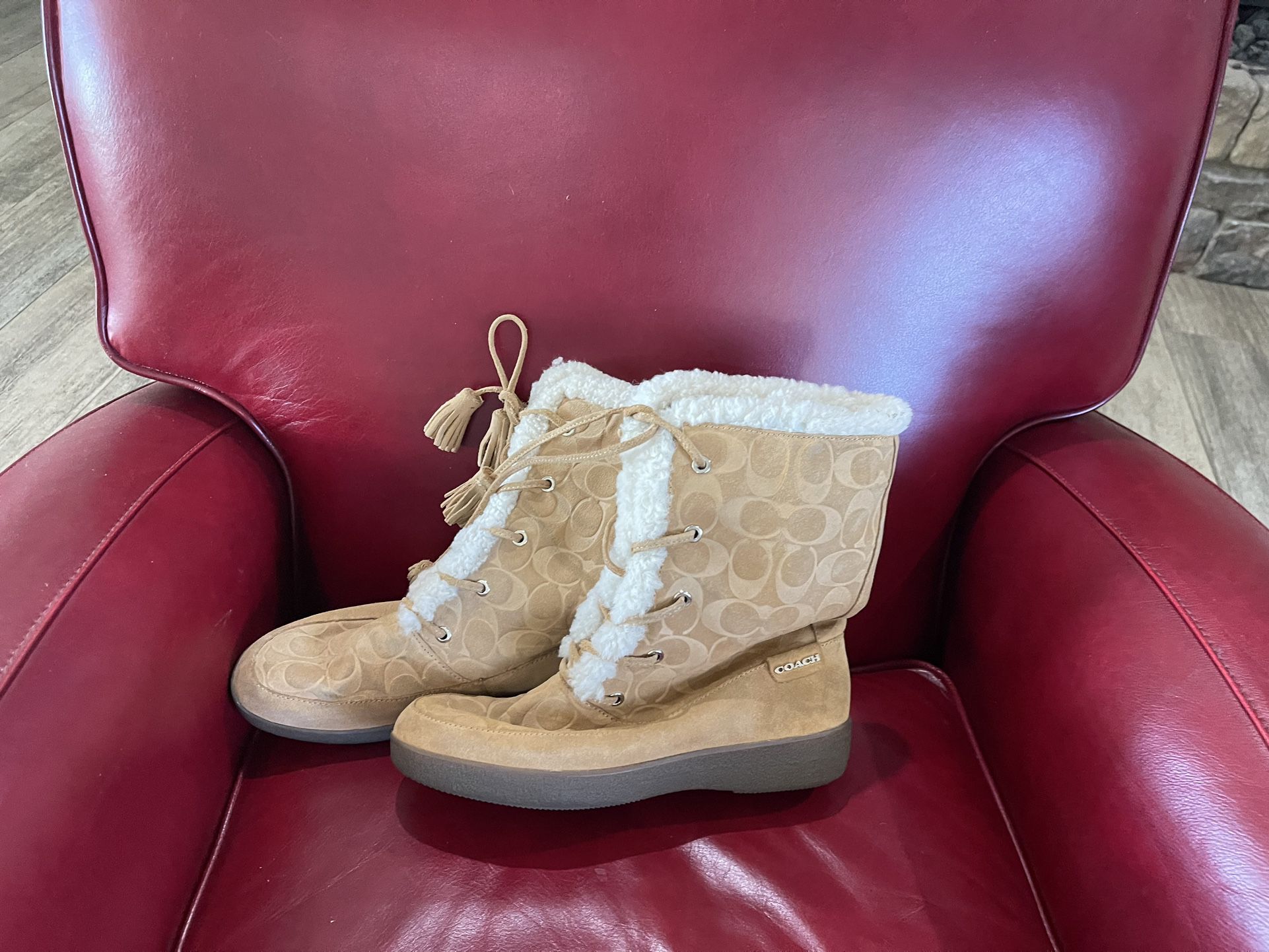 Coach Leather Boots $28