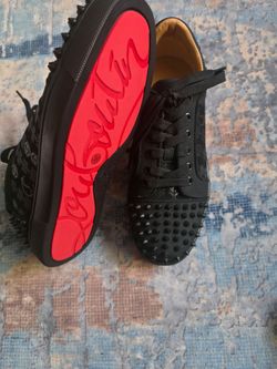 Christian Louboutin Black Spiked Low-Top Sneakers