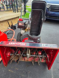 Craftsman gas snow blower with electric start.