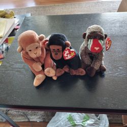 Beanie Babies Monkey Duo Bongo & Cheeks Only