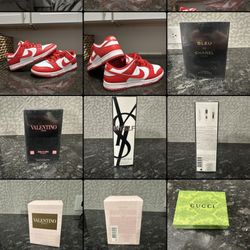 Colognes, Perfumes, Wallets, Shoes, Jackets