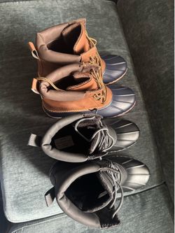 “Weather Proof Vintage” Rain Boots Size 11M. $45 for both pairs.