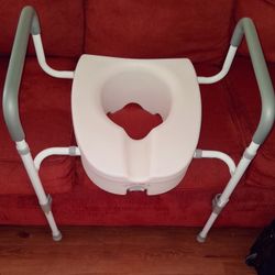 Clean and sanitized two seat toilet firm sturdy