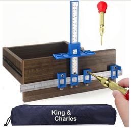 King&Charles Cabinet Hardware Jig & Automatic Center Punch Set.