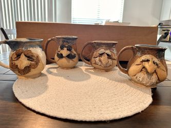 Stoneware Pottery Face Mug *Artist Stamped*