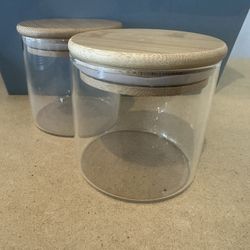 Bamboo Top Storage containers (5 For $10)