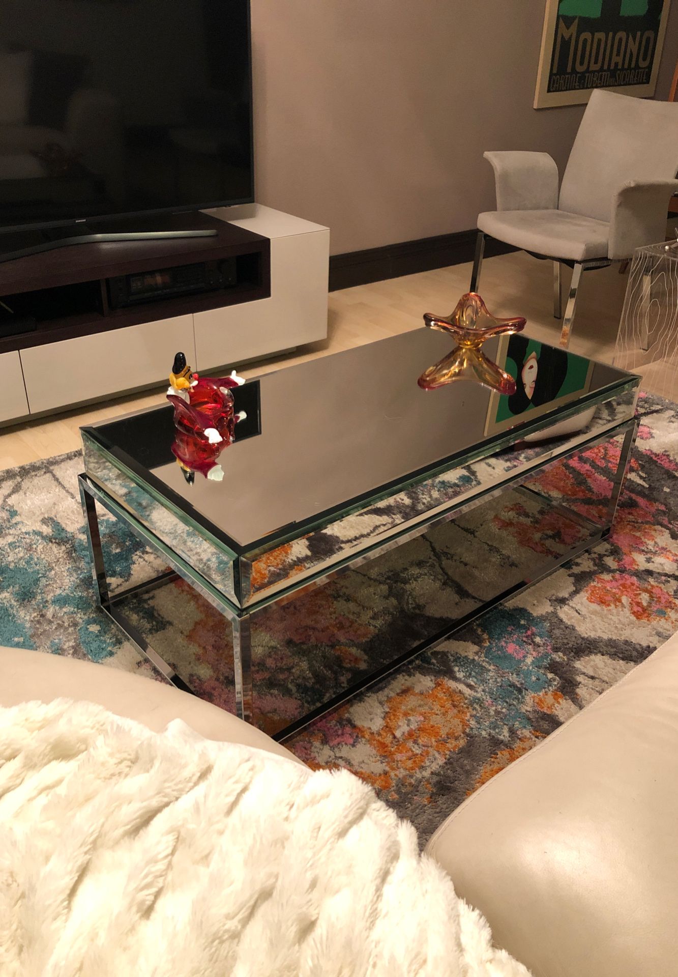 Mirrored Cocktail Table