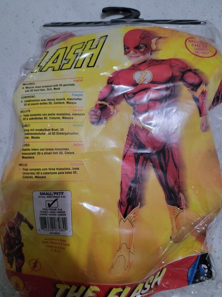 The Flash Boy Costume Size Small