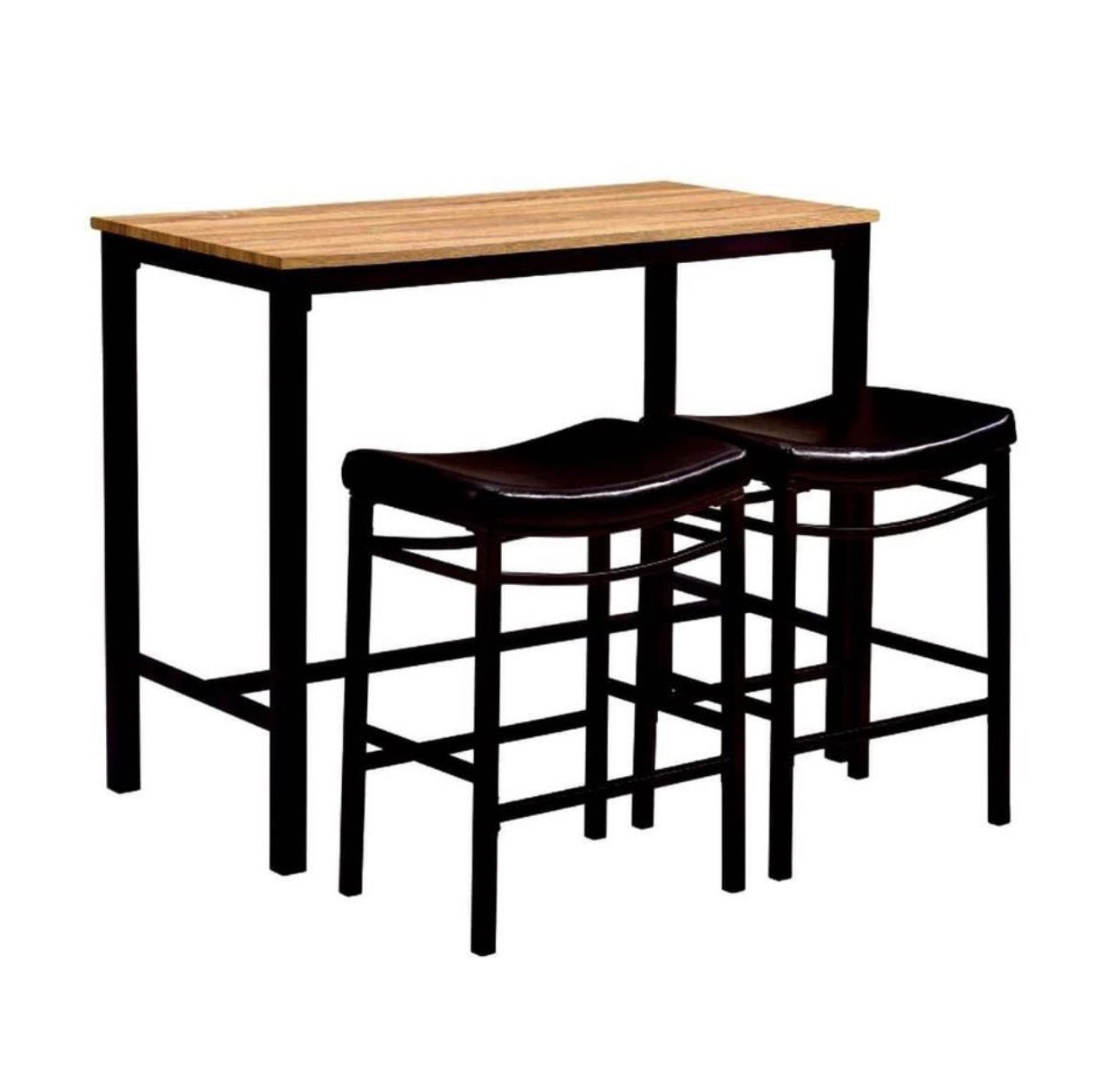 Pub Height Table with Two Stools