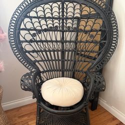 Peacock Black Chair
