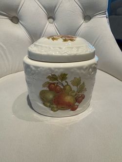 Vintage Ironstone Tea Caddy/Autumn Decor/Tea Party/Made In England/English Country/Gift for Mom